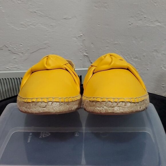 New Talbots Soft Nappa Leather Izzy Knot Detail Espadrilles in Yellow Size 8.5 - Picture 5 of 15